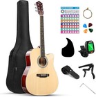 41  Acoustic Guitar W  Gig Bag  Complete Starter Kit  Tuner  Steel Strings  C   