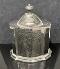 Vintage Etched Silver Plated Biscuits  tea Caddy By Godinger--free Shipping