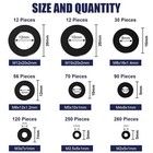 900-piece Nylon Flat Washer Assortment Kit Black Plastic Flat Washers For Bolts
