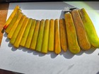 Green Bakelite Handles     356g     Translucent Marbling  Swirls     16 Pieces
