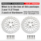 2pcs 11 5  Front Brake Rotors Polished For Harley Touring Softails Sportsters
