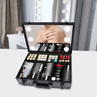 Makeup Train Case W  Led Light   Mirror  Jewelry Storage Box Cosmetic Organizer