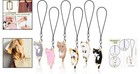 Durable Kawaii Cat Charm Phone Straps - Charming Set Of 6 For Stylish Decor