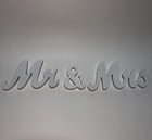 Wedding Sign Mrs   Mrs White Wooden Wedding Decor Reception Table Sign