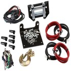 Viper Midnight 4500lb Atv utv Winch Kit With 50 Feet Black Synthetic Rope