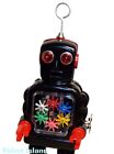 High Wheel Gear Robot Windup Tin Toy With Sparkling Action  New 