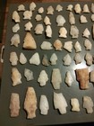 Authentic Arrowheads  Projectile Points  Artifacts Broken 2 Pounds Box On Scale 