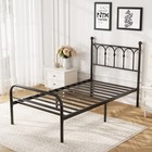 Gianna Twin Metal Platform Bed Frame With Steel Slat Support  Underbed Storage  