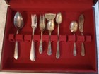 1933 Wm A Rogers Oneida Paramount Art Deco 40 Pc Silverplate Flatware W chest