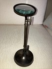 Vintage Brass Desktop - Adjustable Magnifying Glass On Stand- India