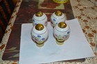 Vintage Porcelain   Brass Floral Pattern Bed Post Handles Lot Of 4