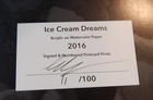 Palm Springs Comic Con 2016 Artwork By Artist Anta Ice Cream Dreams Signed  11 