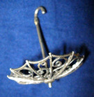 Miniature Umbrella Solid Sterling Silver 925  Arezzo Italy   11 Grams Signed