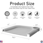 Inglesina Fast Table Chair - Removable Silicone Clip-on Baby Dining Tray  Bpa