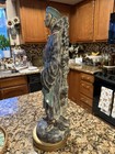 Vintage 1950s  Large Tall Statue Asian chinese  Wise Man Emperor Chinese Statue