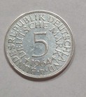 1964 D 5 Silver Eagle German D-mark Ss Good Condition Shiny