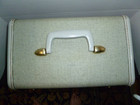 Vintage Samsonite Hard Side Travel train Case-pockets-mirror 1950 s Blue
