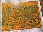 Vintage 1967 Six Flags Over Texas Park Map Souvenir Poster