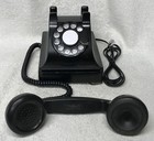 Vintage 1938 Western Electric 302  11-38  Black Rotary Dial Desk Table Telephone