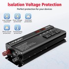 1300w 2600w Power Inverter 12v To 110v 4usb  3 1 ac Led Car Adapter Converter