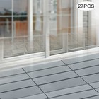 27pcs Deck Tiles Interlocking Patio Wood Flooring Pavers Tiles Outdoor Non-slip
