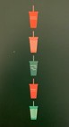 Holiday 2019 Starbucks Reusable Cold Cups 5 Cups With Lids And Straws  24 Fl Oz 