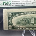 1950-d  10 Federal Reserve Note Misaligned Error   58epq