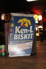 Rare 1950s Ken-l  Ration Dog Food Biskit Dealer Sign Pet Store Vet Blue Gas Oil