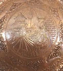 Antique Old Pressed Copper Decorative Wall Plate Turkish  Scene - 10   