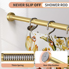 Gold Shower Curtain Rod 34-66 Inches 2 8-5 5ft  Never Rust Adjustable Shower Rod