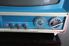 Vintage 1976 Bicentennial Ge Model Sf2100am Black   White Tv - Red White   Blue