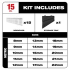 Milwaukee 48-22-9513 15pc Metric Flex Hd Ratcheting Combo Wrench Set usa Dealer 