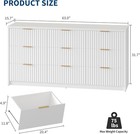 63  Wide 9-drawer Fluted Dresser  Large Capacity Chest Of Drawers  For Bedroom