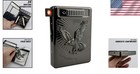 20-pcs Metal Cigarette Case Holder Set With 3d Eagle Lighter