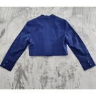 Vintage 70s Pendleton Wool Single Button Crop Blazer Size M Blue Office Career