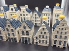 Lot Of 12 Klm Blue Delft House Empty 15  30  39  44  49  53  59  61  63  70  74