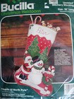 Bucilla Christmas Stocking Felt Applique Holiday Kit santa At North Pole 82139