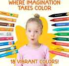 18 Colors Jumbo Crayons   Non Toxic Crayons For Toddlers 1-3   Washable Crayons