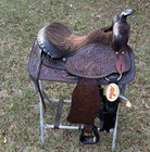 Lightweight Tex Tan Hereford  Saddle 15    Western Show Trail Pleasure Leather Vgc