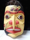 Vintage Nw Coast  Hand Carved   Painted Mask - Horsehair - Clean   Nice