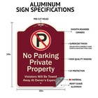 Designer Series Sign - School Parking Sign Reserved For Faculty And Visitors    