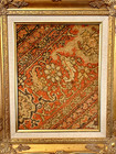 Antique Rug Hand Knotted natural Dye Cut   Framed To Decorate Walls At Homes 