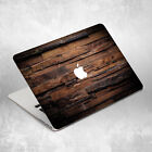 Old Dark Brown Wood Hard Cover Case For Macbook Pro Retina 16 13 14 15 Air 11 13
