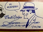 Remarkable Original Hand Drawn Dick Tracy Sketch Signed By Artist Chester Gould