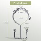 Amazer Shower Curtain Hooks Rings  Rust-resistant Stainless Steel  Set Of 12