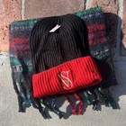 Victoria s Secret Logo Holiday Plaid Scarf   Beanie Set 2-pc  Multicolor Vs-47