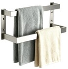 16  Brushed Nickel Double Towel Bar - Heavy Duty Rustproof Wall Mounted Rack