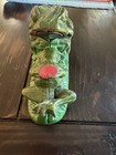 Vintage Cast Iron Frog Mechanical Bank  Green Painted Frog-on-frog Design Works 