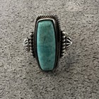 Vintage Richard Begay Southwestern Turquoise Sterling Silver Ring Size 7 Signed