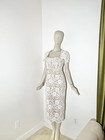 Self-portrait Lace Diamante Belted Midi Dress Uk10 us6